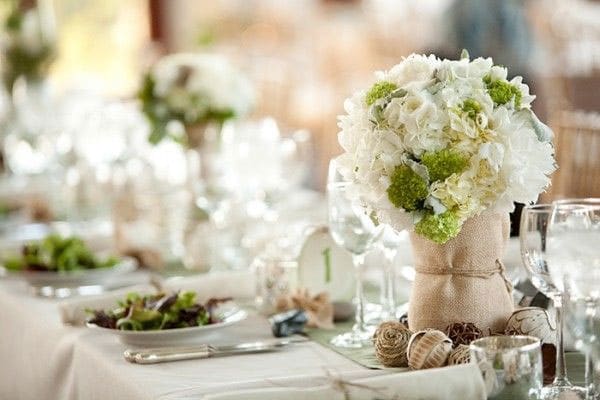 table de mariage végétale