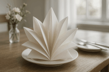 pliage de serviette de papier