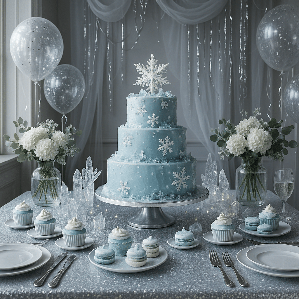 anniversaire reine des neiges deco